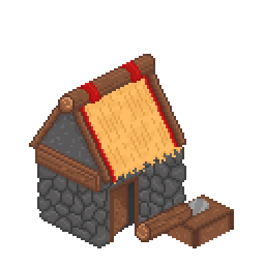 In-game image of a timber mill.